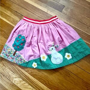 Mini Boden Girls’ 9-10Y Bunny Appliqué Fully-Lined Skirt